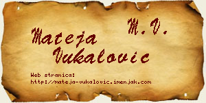 Mateja Vukalović vizit kartica